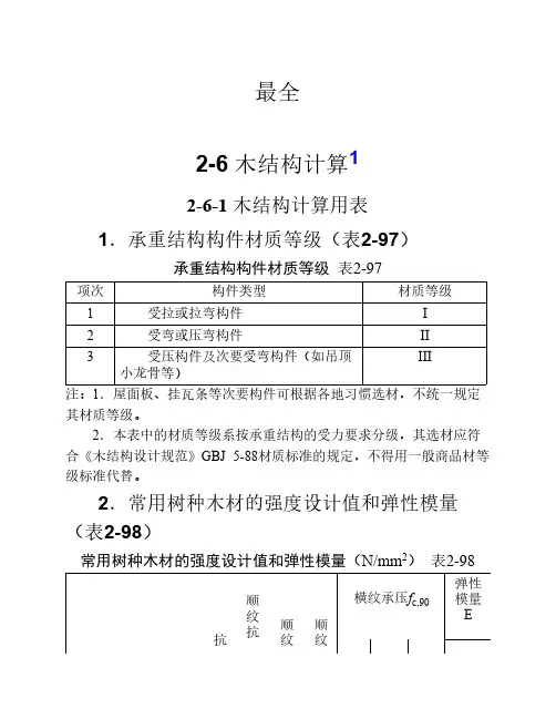 最全 木结构计算