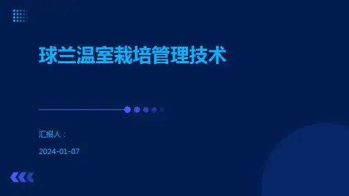 球兰温室栽培管理技术