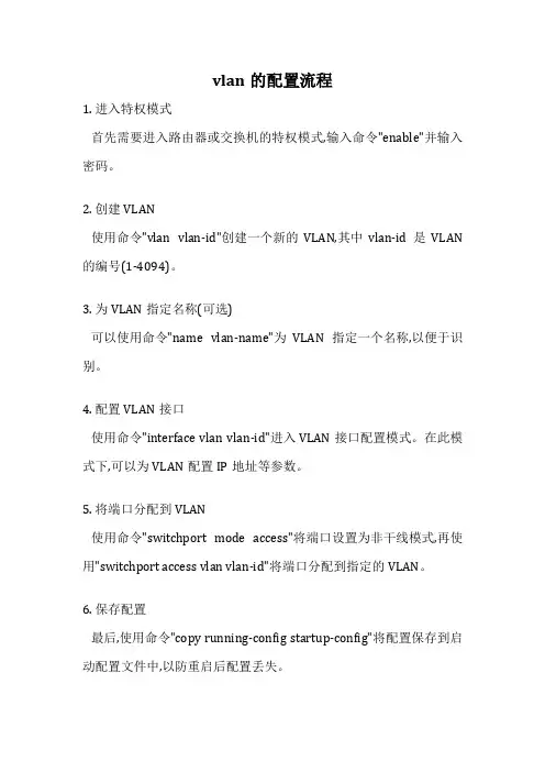 vlan的配置流程