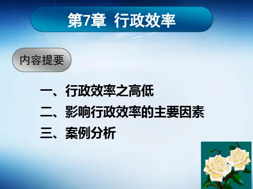 第7章行政效率