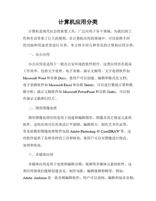 计算机应用分类