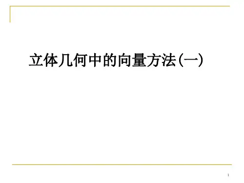立体几何的向量方法(一)——法向量