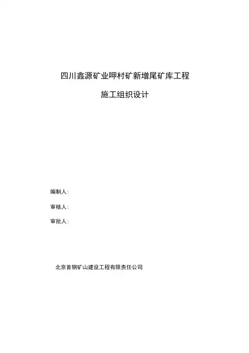 尾矿库施工组织设计