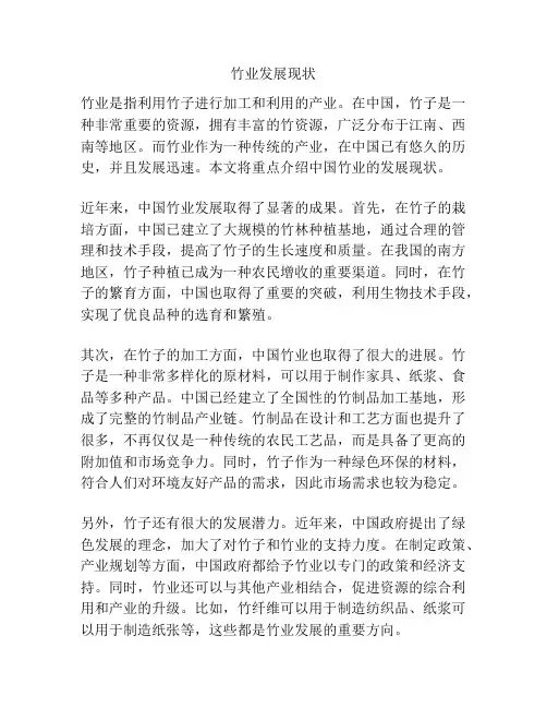 竹业发展现状