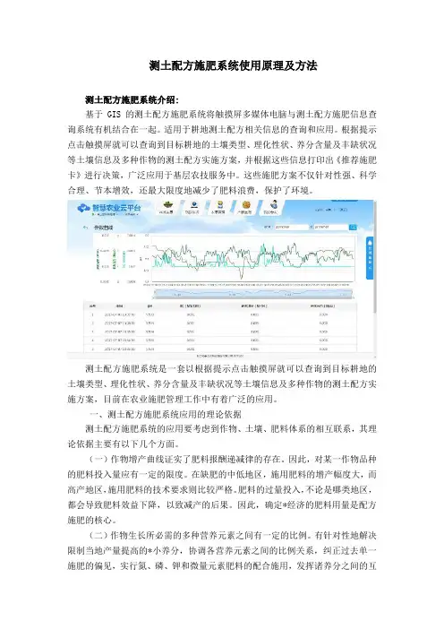 测土配方施肥系统使用原理及方法