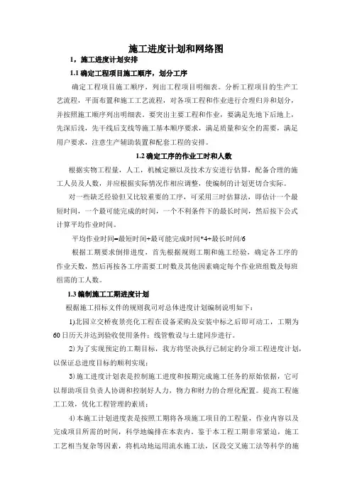 施工进度计划和网络图