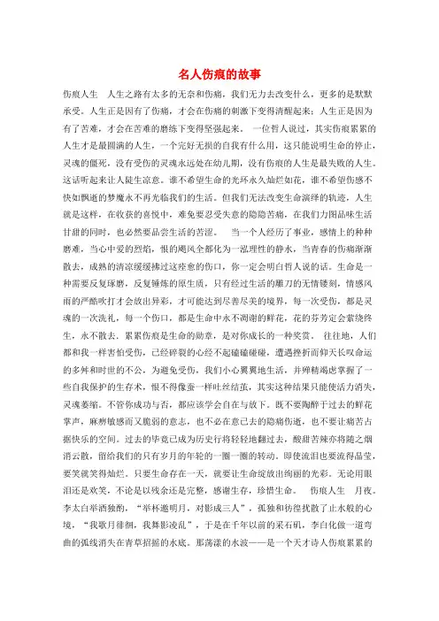 作文范例名人伤痕的故事