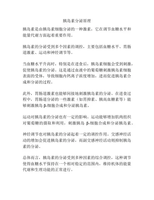 胰岛素分泌原理