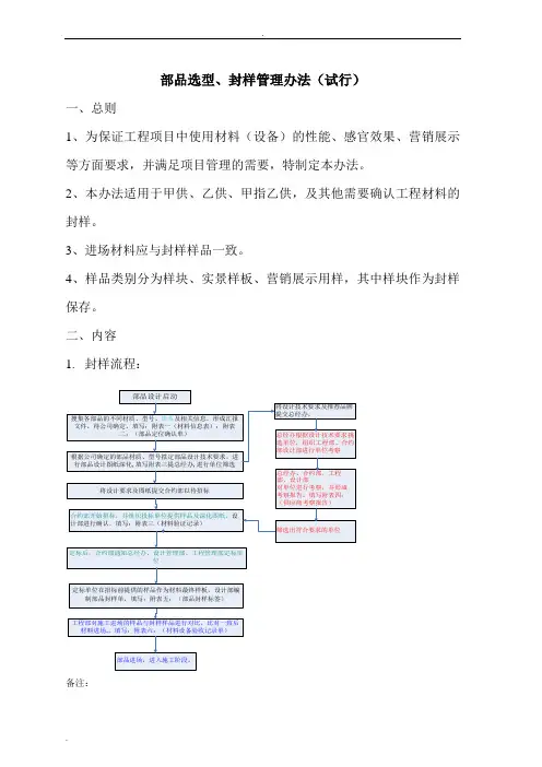 样品封样管理办法