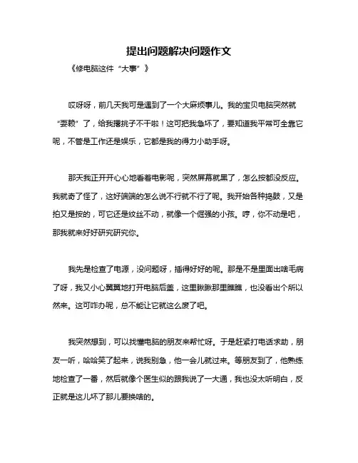 提出问题解决问题作文