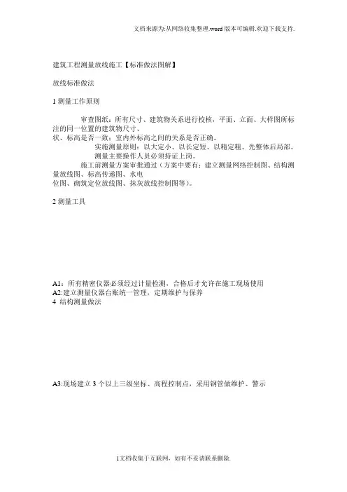 建筑工程测量放线施工【标准做法图解】