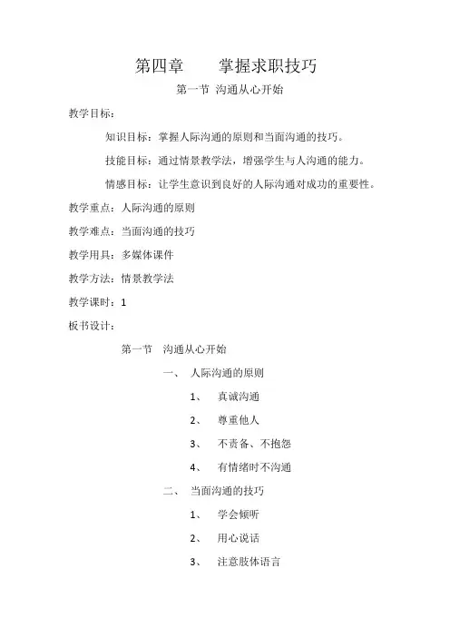 第四章    掌握求职技巧