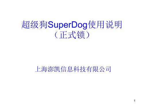 超级狗SuperDog使用说明 共33页