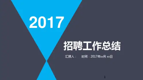 招聘工作总结ppt课件