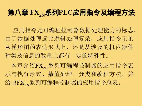 电气控制编程控制器技术第八章 FX2N系列PLC应用指令及编程方法 第十一节  浮点数运算指令及应用