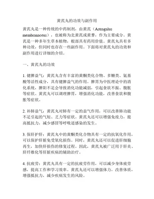 黄芪丸的功效与副作用