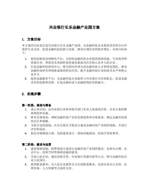 兴业银行长乐金融产业园方案效果