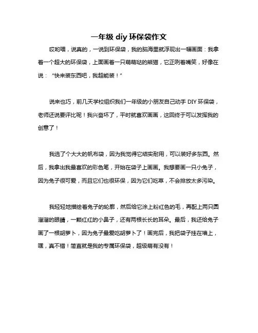 一年级diy环保袋作文