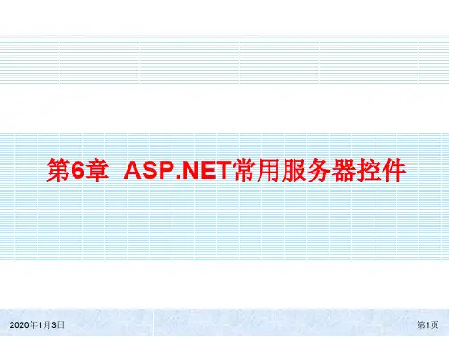 ASPNET动态网站开发教程第6章  ASPNET常用服务器控件