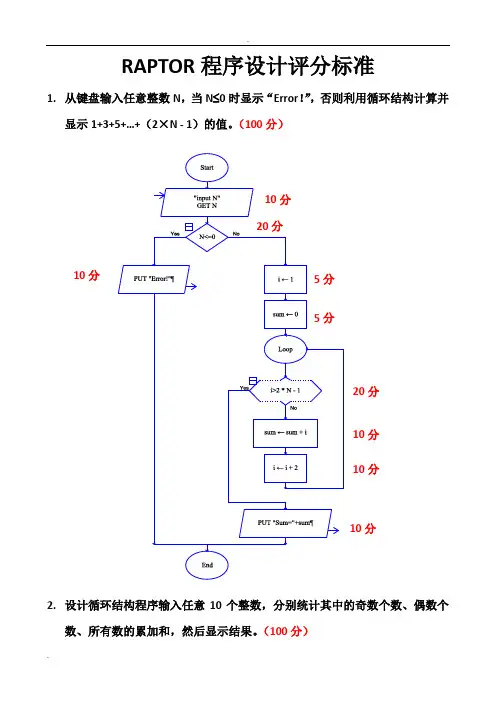 流程图编程参考(答案)