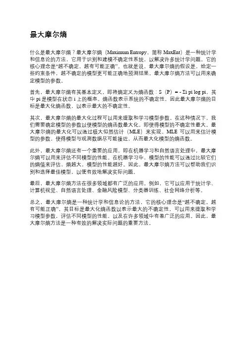 最大摩尔熵
