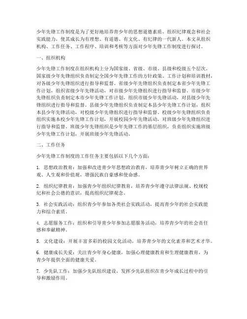少年先锋工作制度