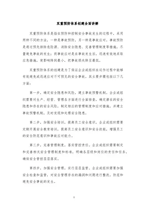 双重预防体系创建全面讲解