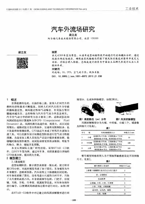汽车外流场研究