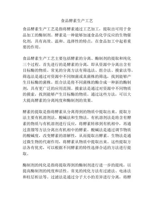食品酵素生产工艺