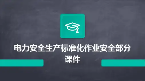 电力安全生产标准化作业安全部分课件