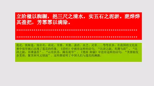 荷赋第三段赏析【明代】徐渭骈体文