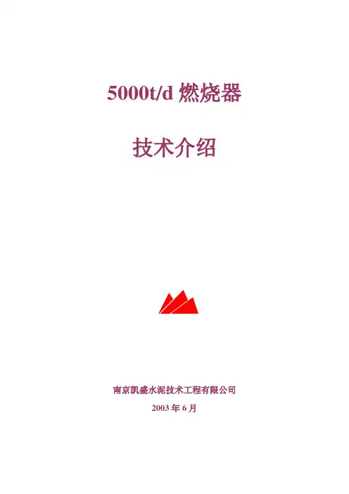 5000t燃烧器技术介绍