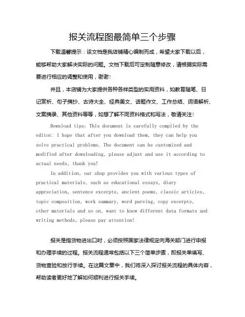 报关流程图最简单三个步骤