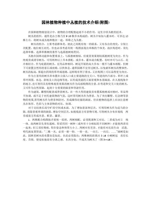 园林植物种植中丛植的技术介绍(附图)