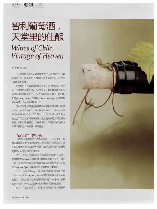 智利葡萄酒,天堂里的佳酿