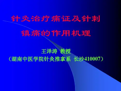 针灸治疗痛证及针刺课件PPT课件
