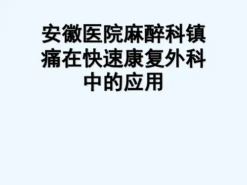 安徽医院麻醉科镇痛在快速康复外科中的应用[可修改版ppt]