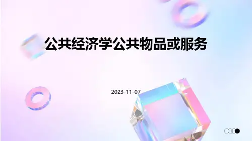 公共经济学公共物品或服务
