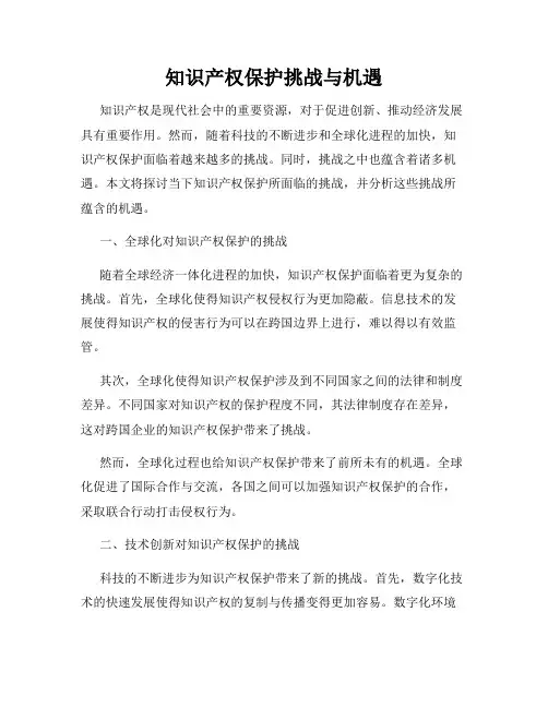 知识产权保护挑战与机遇