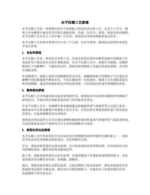 水平沉铜工艺原理
