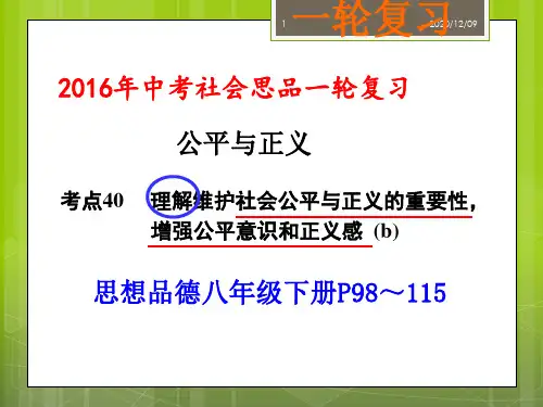 公平与正义(考点40)PPT教学课件