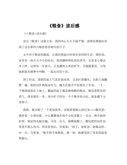 《粮食》读后感
