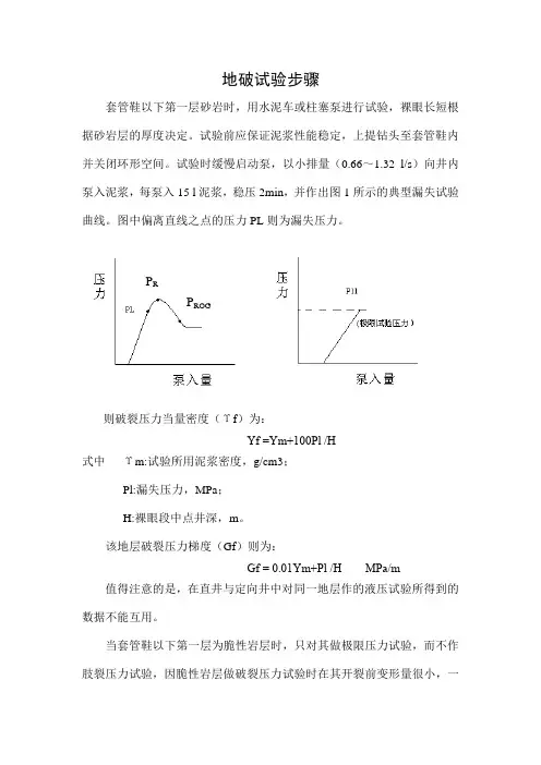 地破试验步骤