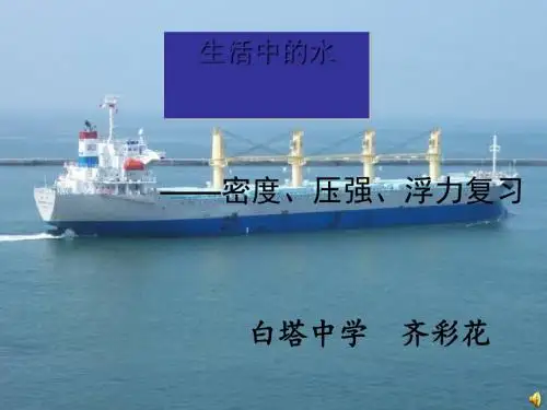 生活中的水——密度、压强、浮力复习 PPT课件 浙科版