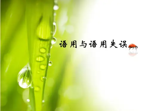 语用与语用失误
