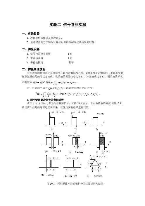 实验2 信号卷积实验