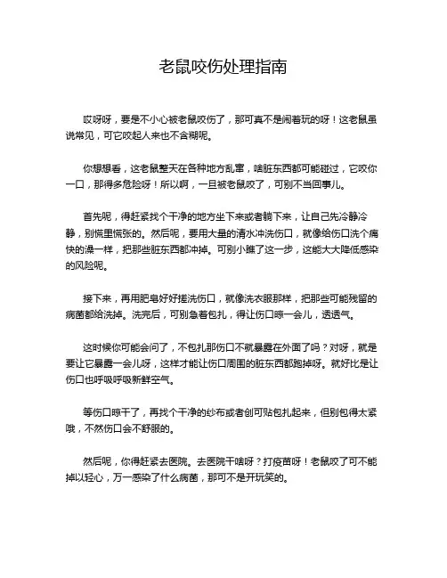 老鼠咬伤处理指南
