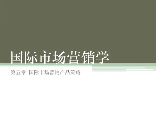 第五章  国际市场营销产品策略  《国际市场营销学》PPT课件
