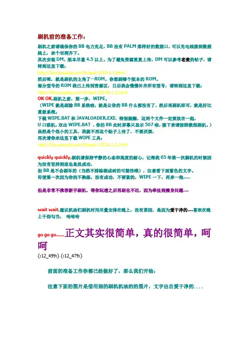 黑莓刷机教程,步骤基本通用!