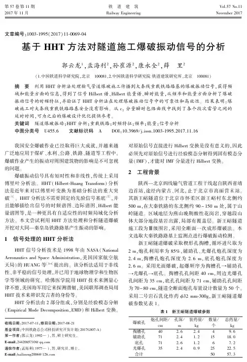 基于HHT方法对隧道施工爆破振动信号的分析